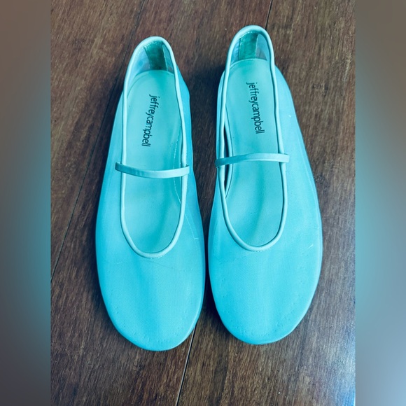 Jeffrey Campbell Mesh Mary Jane Flat Swan Lake mint  US 6 ( it has spots) - Picture 6 of 14